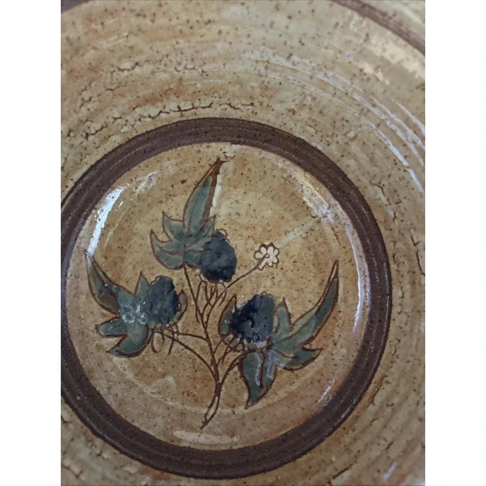 HAND THROWN STUDIO ART POTTERY STONEWARE BOWL UNKNOWN POTTER BEAUTIFULLY GLAZED